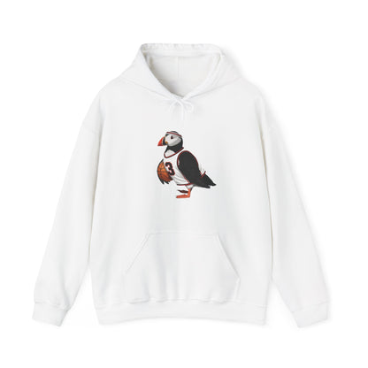 パフィンの面白いバスケットボールバードパーカー - ユニークなバスケットボールファンへのギフト - 選手向けのソフトなユニセックスジャンパー