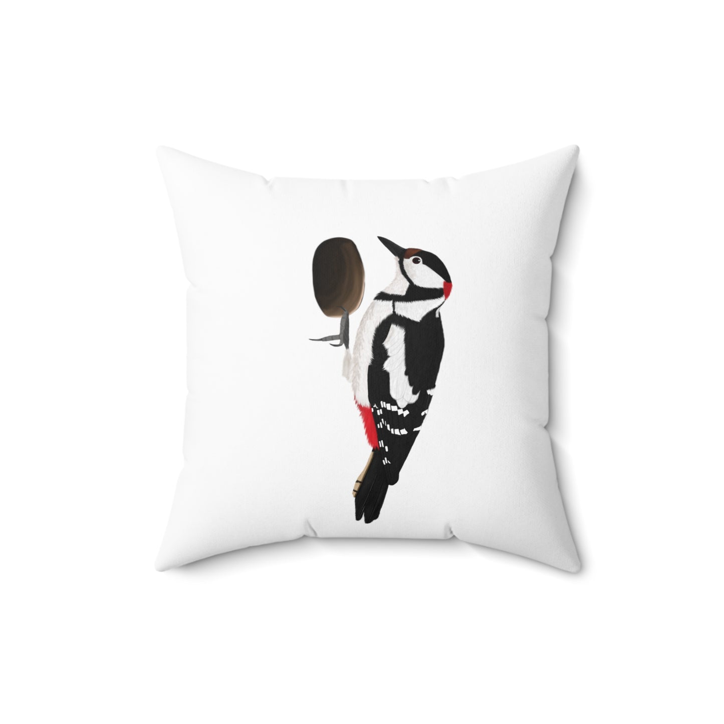 Woodpecker Birdlover Bird Throw Pillow 16"x16"