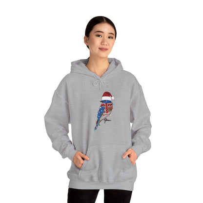 Bluebird with Fairy Lights Christmas Bird Hoodie