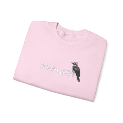 Kookaburra Be Happy Bird Birding & Birdwatching Sweatshirt