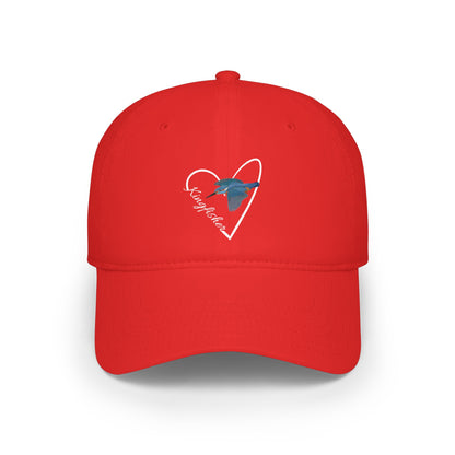 Kingfisher Flying Cap Heart | Birdwatching & Birdlover Backyard Bird Hat