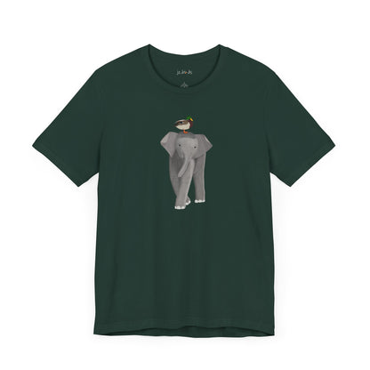 Elephant with Mallard Duck Birds Birding & Birdwatching T-Shirt