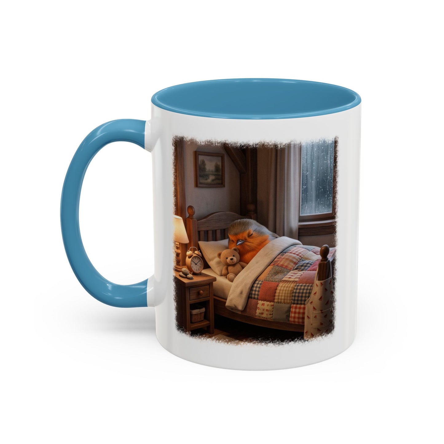 Robin Rosi Sleeping in Bed Mug for Bird Lovers