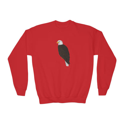 Bald Eagle Bird Birdwatching Youth Crewneck Sweatshirt