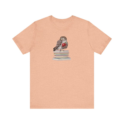 Cute Owl on Books Teacher Shirt – Back to School Apple Aesthetic