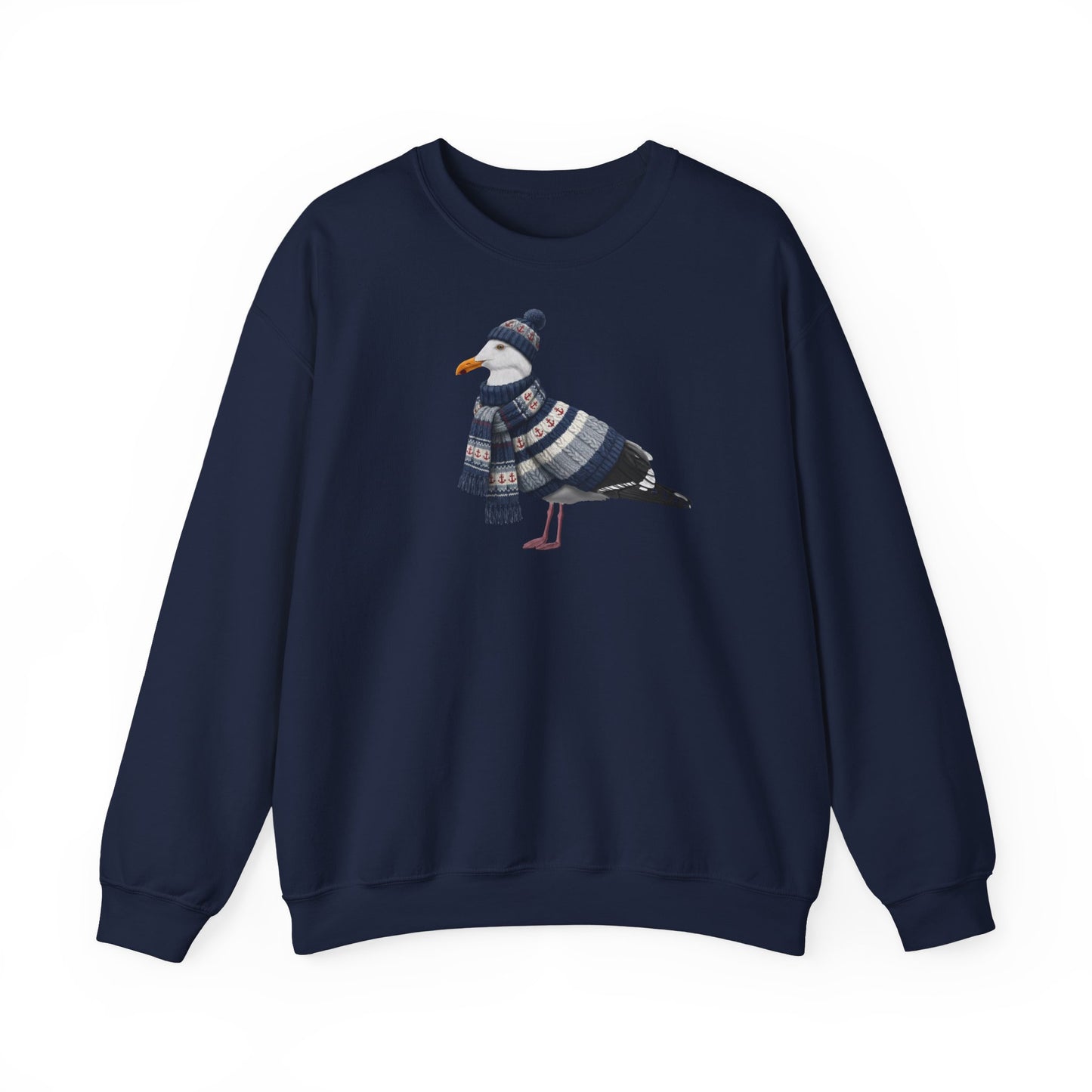 Möwe in Strick Weihnachts-Sweatshirt | Unisex Vogel Sweater für Vogelfreunde & Vogelbeobachter