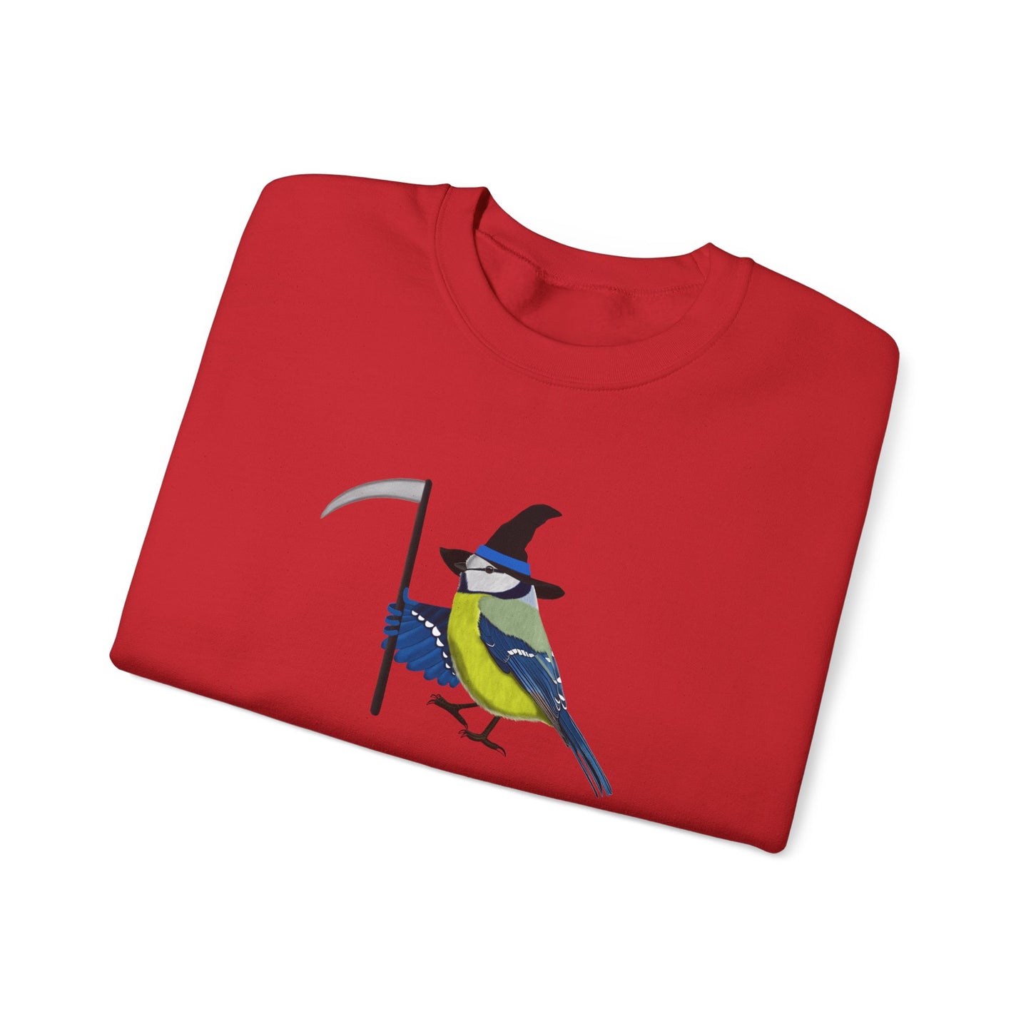 Blue Titmouse Halloween Birds Witch Birdwatcher Sweatshirt