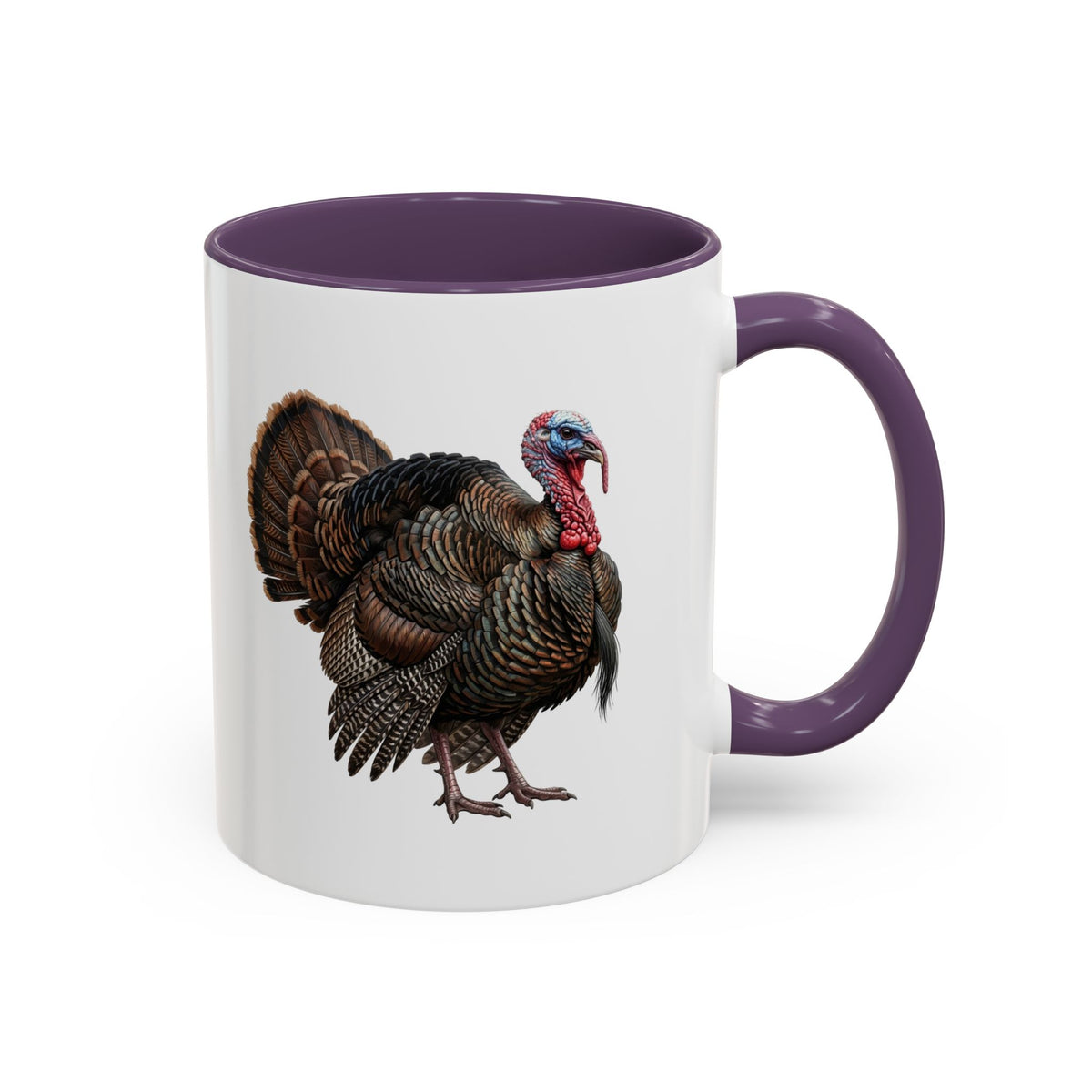 Thanksgiving Turkey Two-Tone Mug | Wild Turkey Bird Art Coffee Cup | Fall Gift