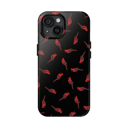 Cardinal iPhone Case Black – Premium Tough Phone Cover for Bird Lovers