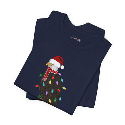 Bald Eagle with Fairy Lights Christmas Bird T-Shirt