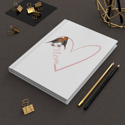 Mom with Heart Bird Hardcover Journal 150 Pages 5.75"x8" Mother's Day