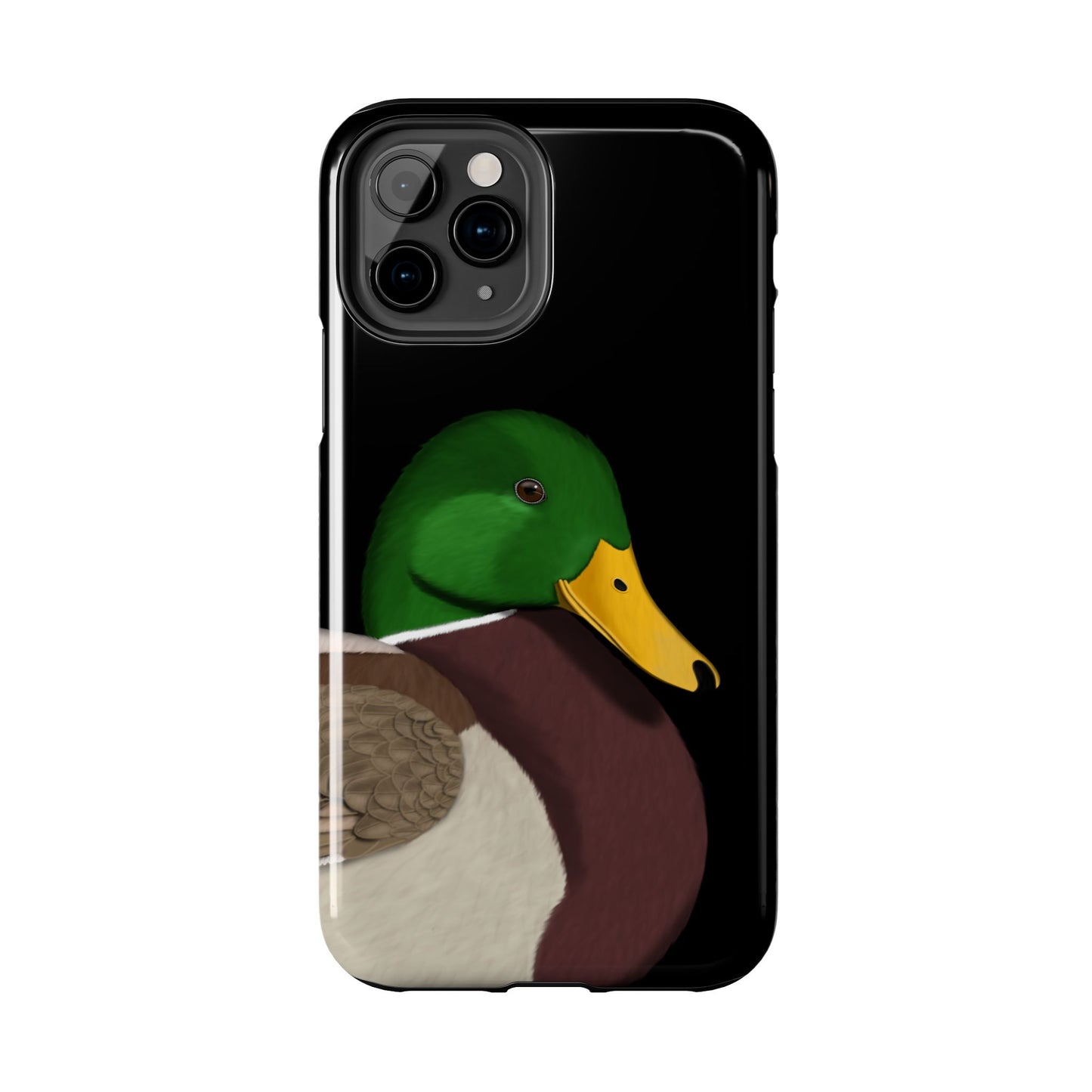 Mallard Bird Art Tough Phone Case Black