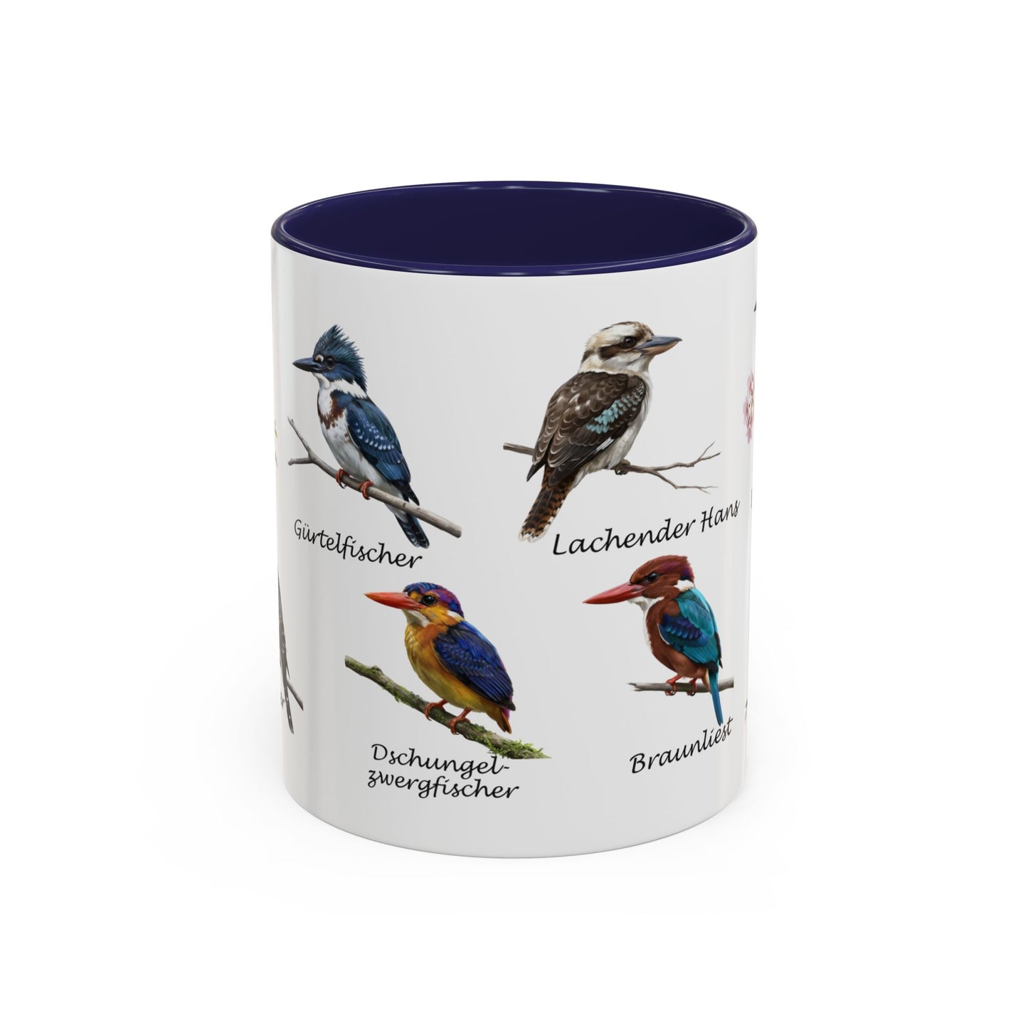 Eisvogel Tasse & Kaffeebecher | Lachender Hans & Kingfisher Lexikon Motiv | Vogelkunde Geschenk