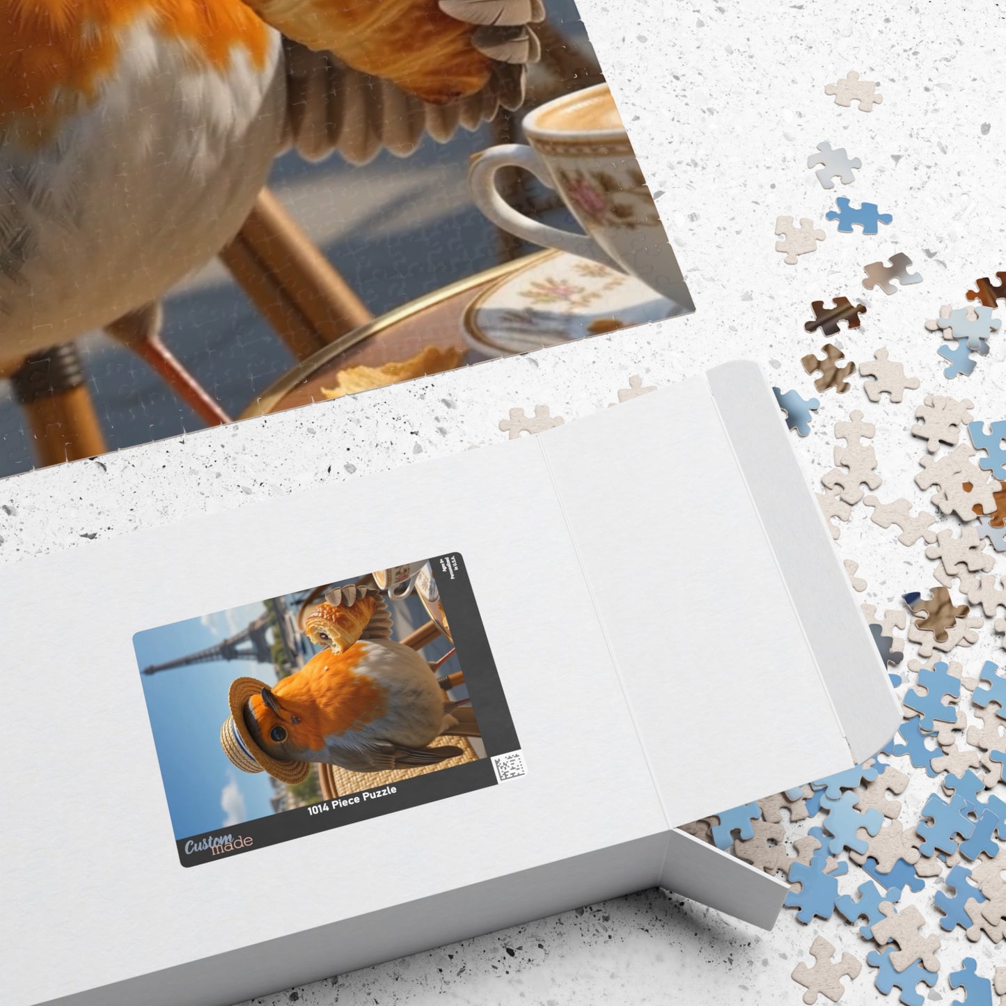 Robin Rosi in a Paris Bistro Jigsaw Puzzle for Travel Lovers and Cozy Aesthetic Fans