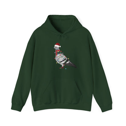 Pigeon with Fairy Lights Christmas Bird Hoodie