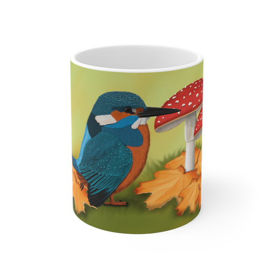 Kingfisher Bird Fall Edition Ceramic Mug 11oz