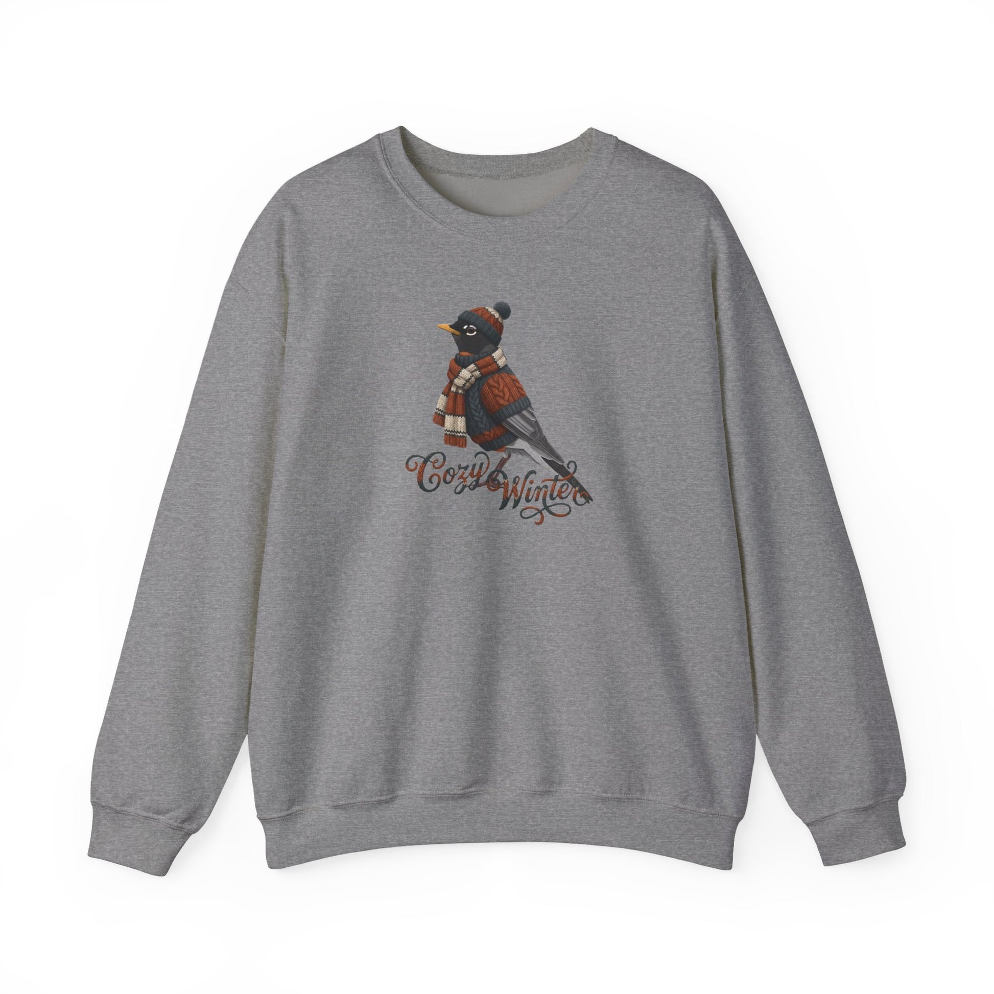 American Robin Cozy Winter Sweatshirt | Bird Watcher Crewneck Unisex Songbirds Wearing Knit Gift for Lovers – Animal Lover