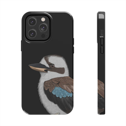 Kookaburra Bird Art Tough Phone Case Black