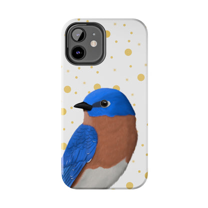 Bluebird Bird Art Tough Phone Case White