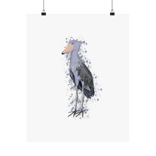 Shoebill Bird Artwork Matte Poster