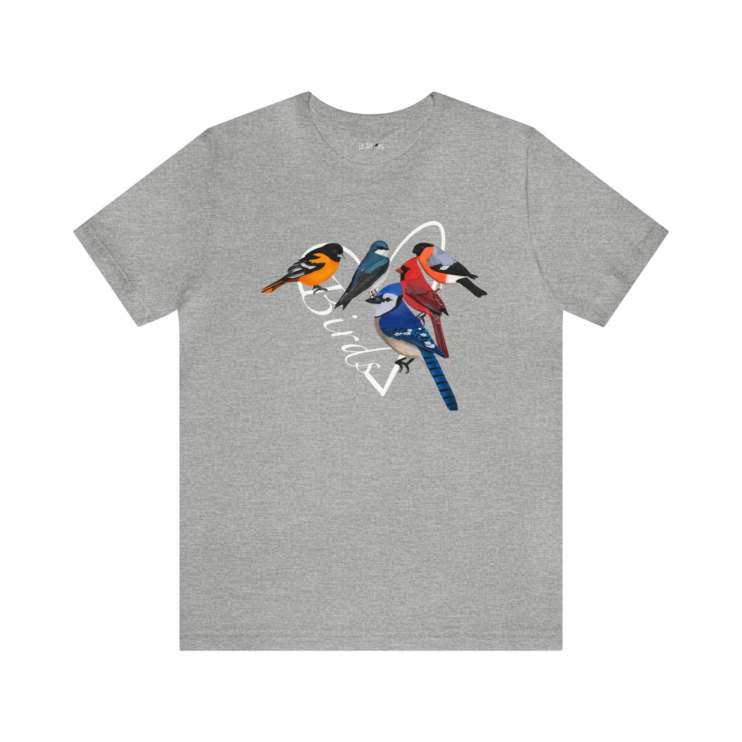 Blue Jay Northern Cardinal Oriole Bullfinch Swallow Heart Bird Unisex Tee