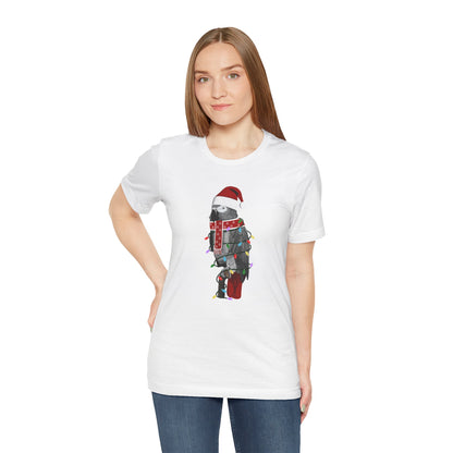 Grey Parrot with Fairy Lights Christmas Bird T-Shirt