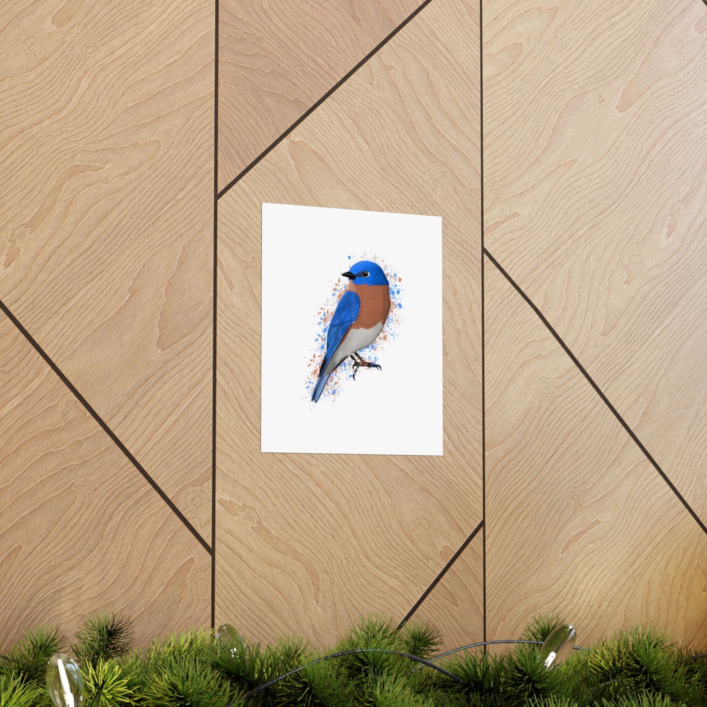 Bluebird Bird Artwork Matte Poster