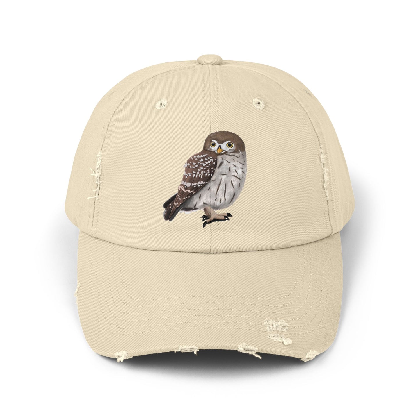 Owl Bird Art Distressed Cap