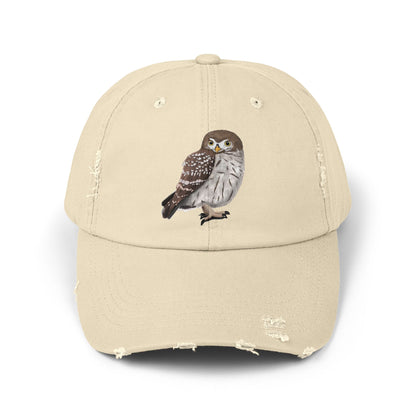 Owl Bird Art Distressed Cap