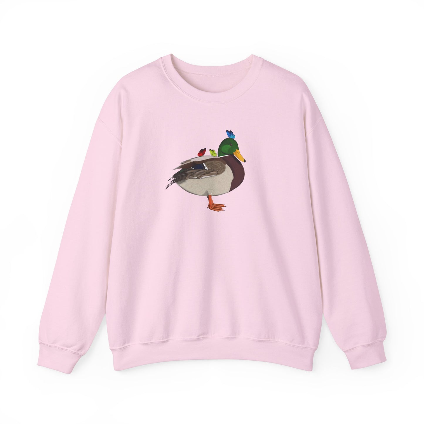 Mallard with Butterflies Bird Birding & Birdwatching Sweatshirt