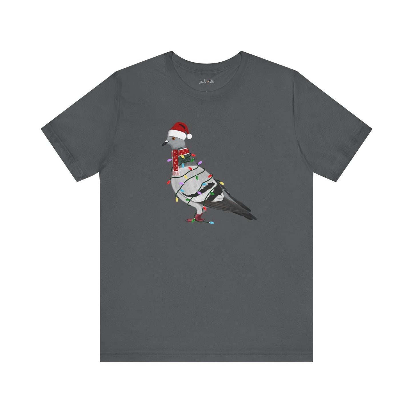 Pigeon with Fairy Lights Christmas Bird T-Shirt