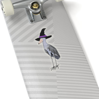 Shoebill Halloween Witch Hat Bird Sticker