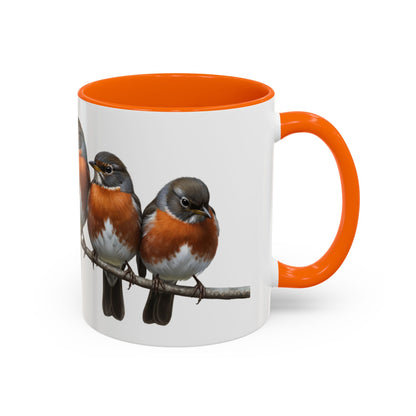 枝に止まるアメリカムシクイの陶器製バードコーヒーマグ – バードウォッチャーへのカスタムギフト