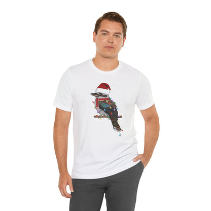 Kookaburra with Fairy Lights Christmas Bird T-Shirt