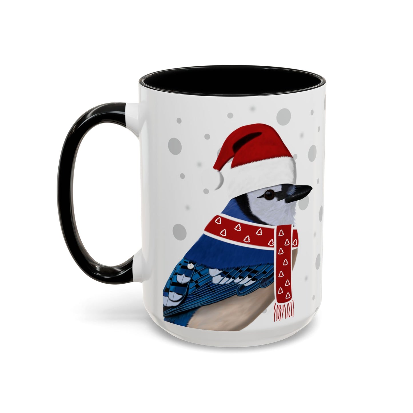 Blue Jay Christmas Bird Coffee Mug