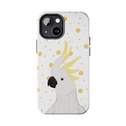 Cockatoo Bird Art Tough Phone Case White