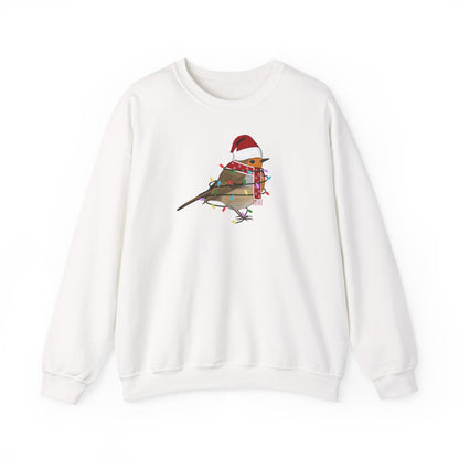 Rotkehlchen Weihnachts-Sweatshirt | Unisex Vogel Sweater für Vogelfreunde & Vogelbeobachter