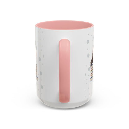 Cute Owl on Books Teacher Mug – Two-Tone Classroom Coffee Cup