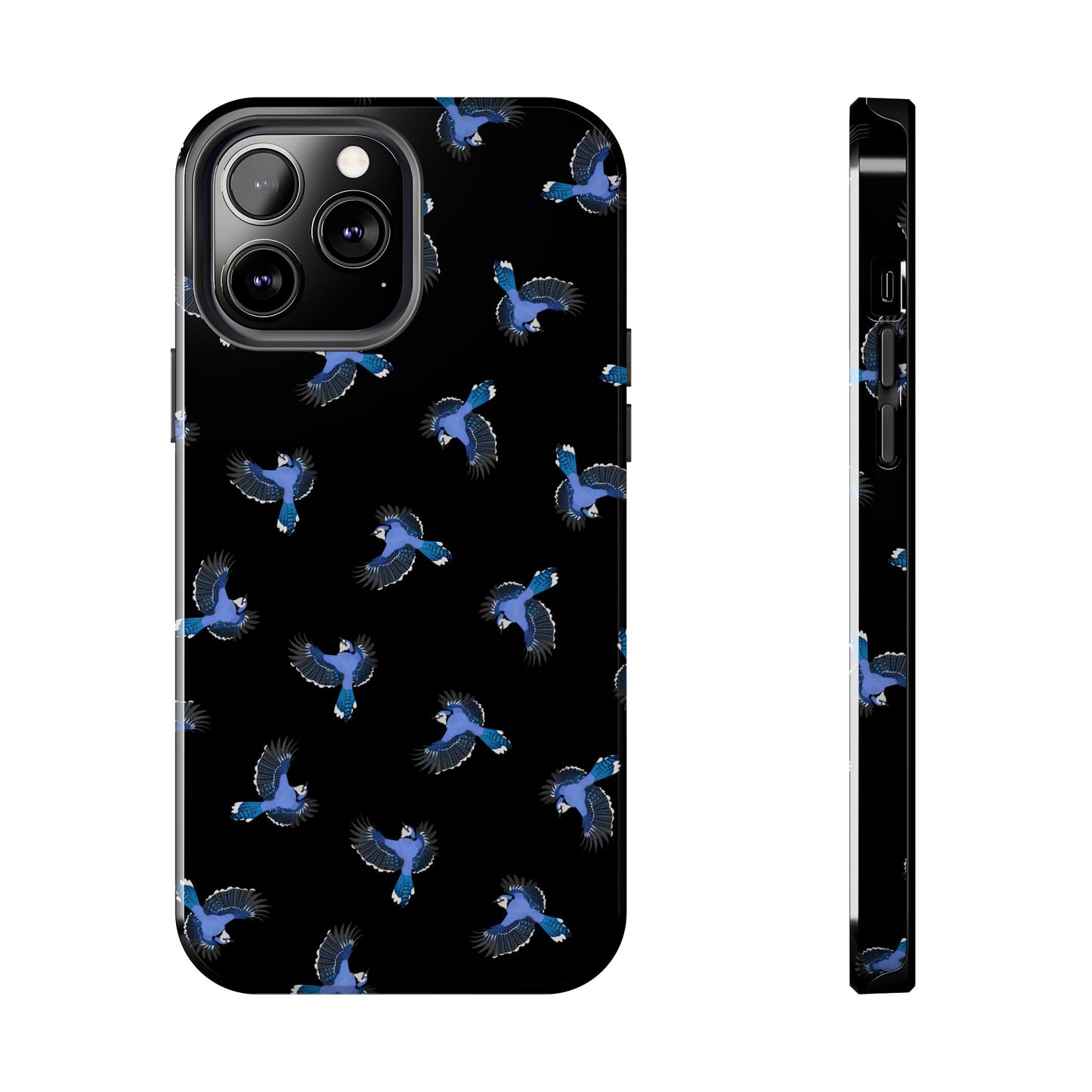 Blue Jay iPhone Case Black – Premium Tough Phone Cover for Bird Lovers