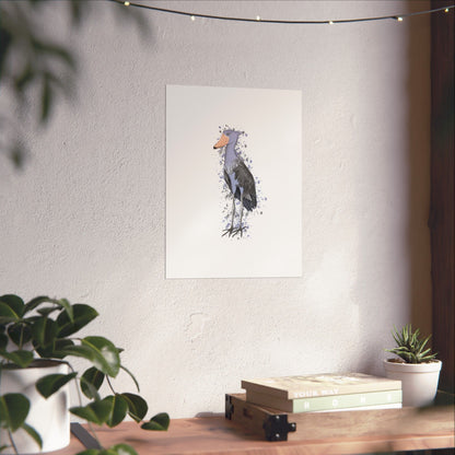 Shoebill Bird Artwork Matte Poster