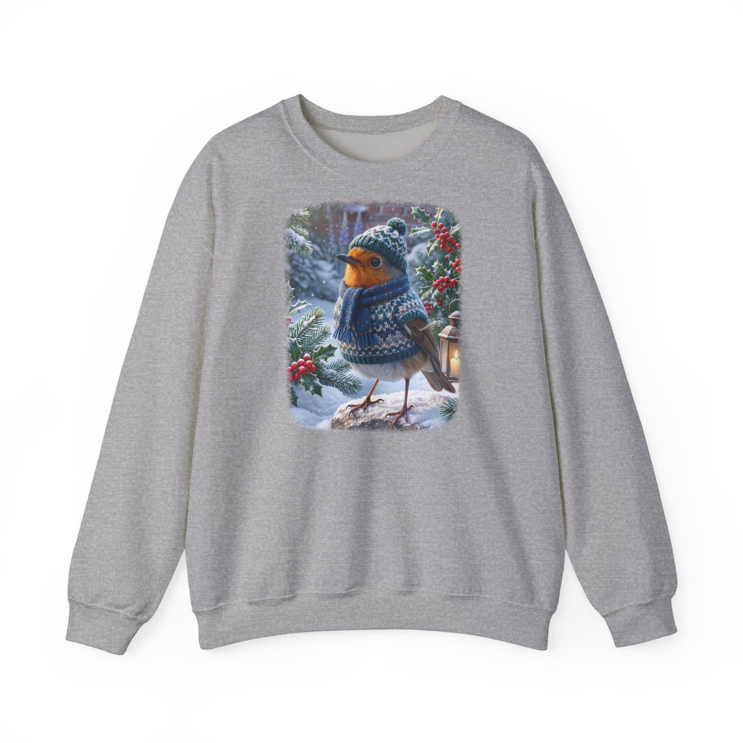 Premium Sweatshirt Rosi Rotkehlchen im kuschelinge Winter-Outfit