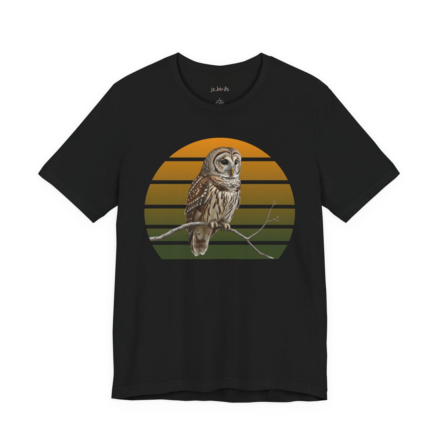Barred Owl T-Shirt | Unisex Retail Fit Bird Lover Tee | Wildlife Birder Gift