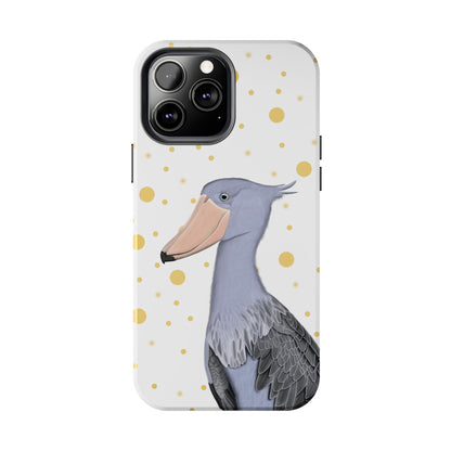 Shoebill Bird Art Tough Phone Case White