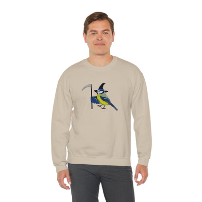 Blue Titmouse Halloween Birds Witch Birdwatcher Sweatshirt