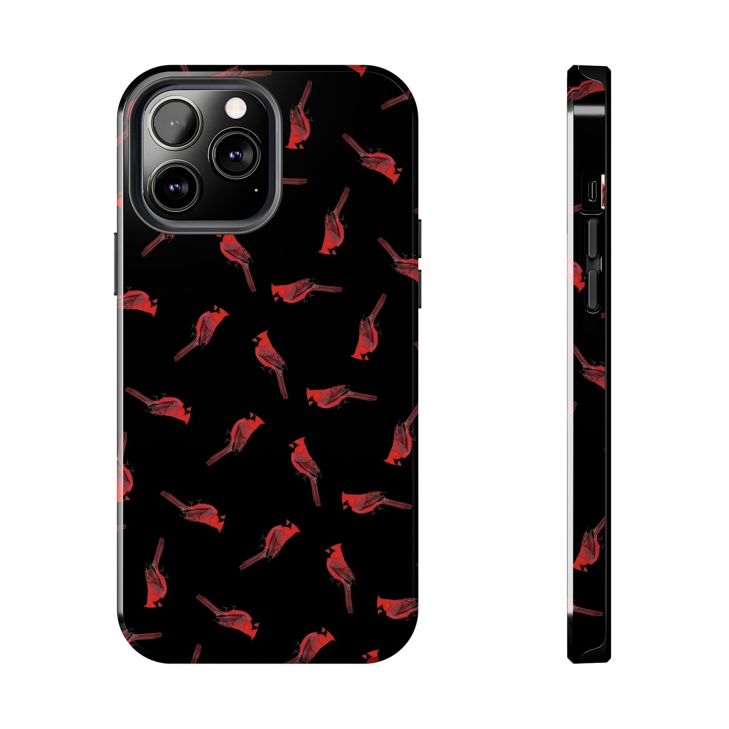 Cardinal iPhone Case Black – Premium Tough Phone Cover for Bird Lovers