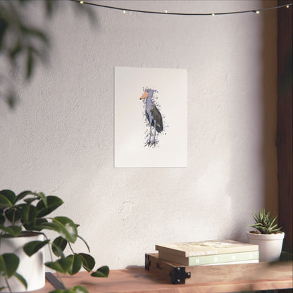 Shoebill Bird Artwork Matte Poster