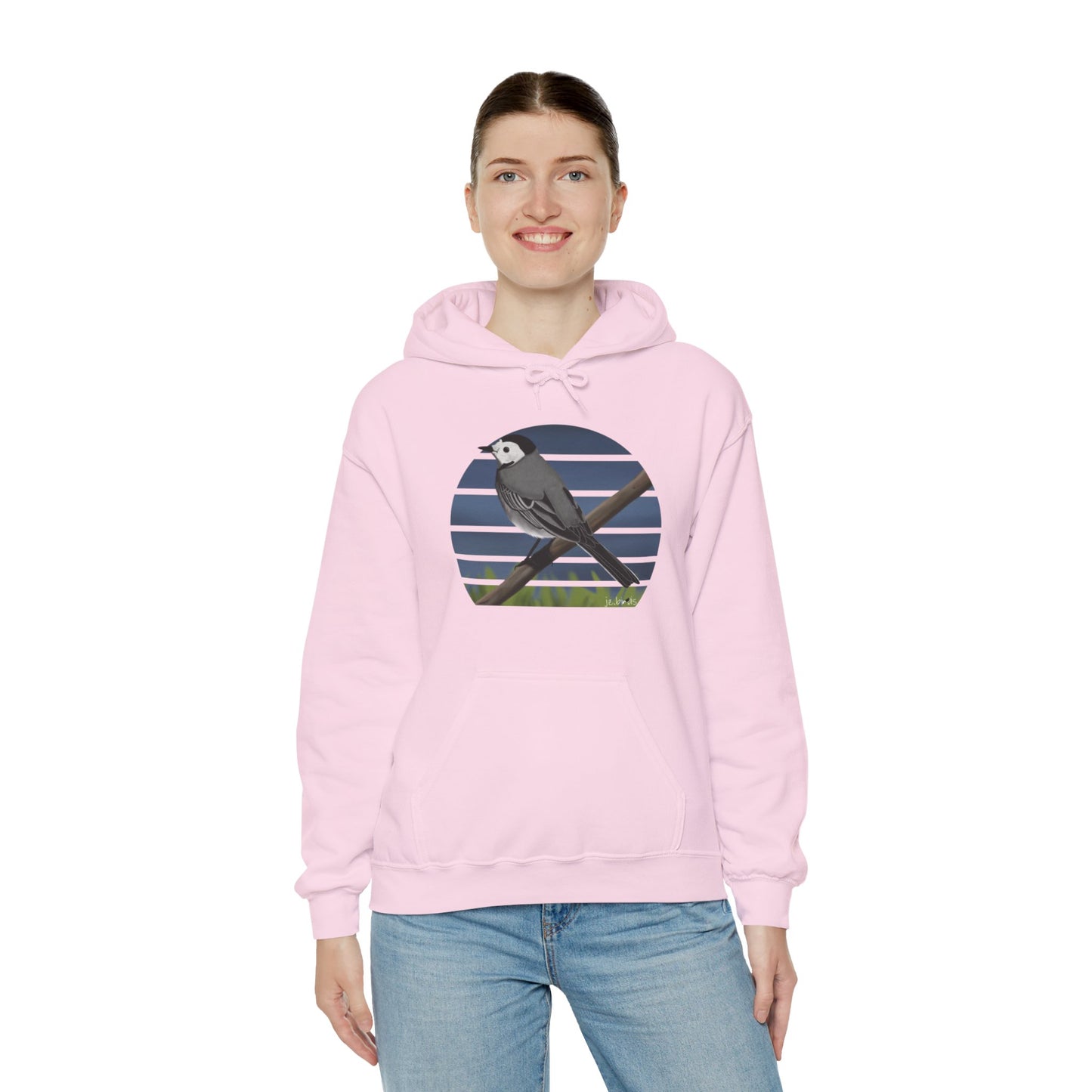 White Wagtail Bird Hoodie