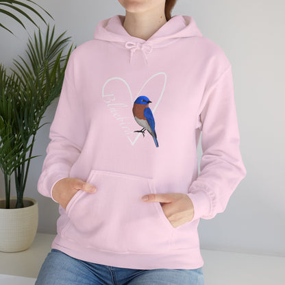 Bluebird Heart Bird Birdwatching Birdlover Hoodie