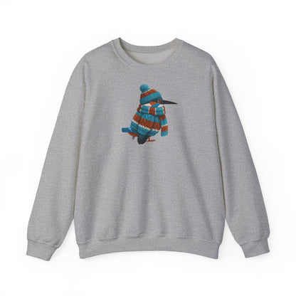 Eisvogel in Strick Weihnachts-Sweatshirt | Unisex Vogel Sweater für Vogelfreunde & Vogelbeobachter