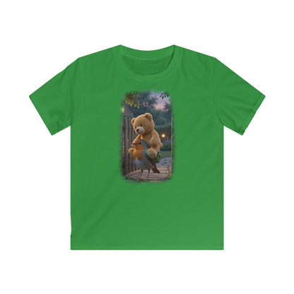 Premium Kinder T-Shirt Rosi Rotkehlchen und der Riesen-Teddy